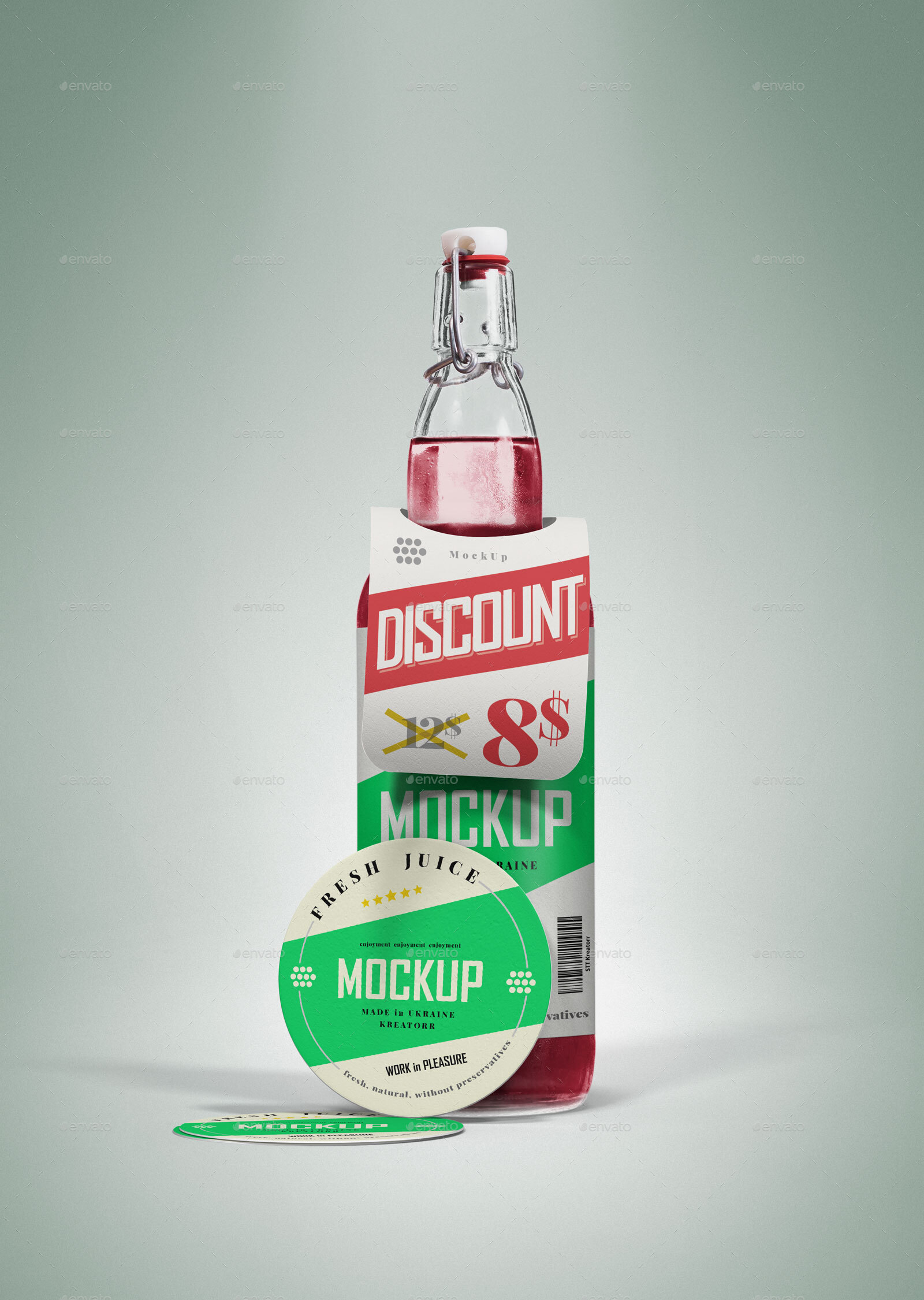 Lightning Stopper Bottle. MockUp V4, Graphics GraphicRiver